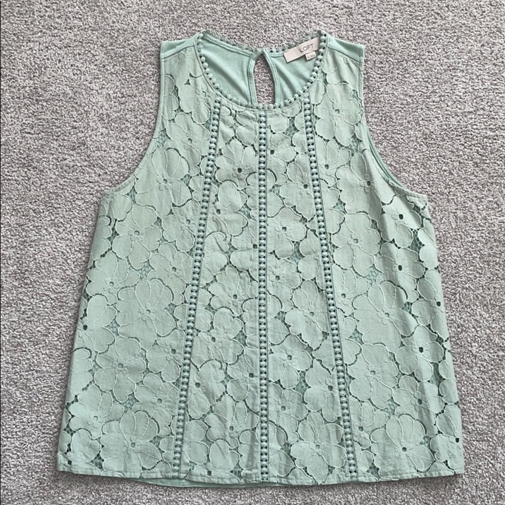 Loft Mixed Media Sleeveless Top